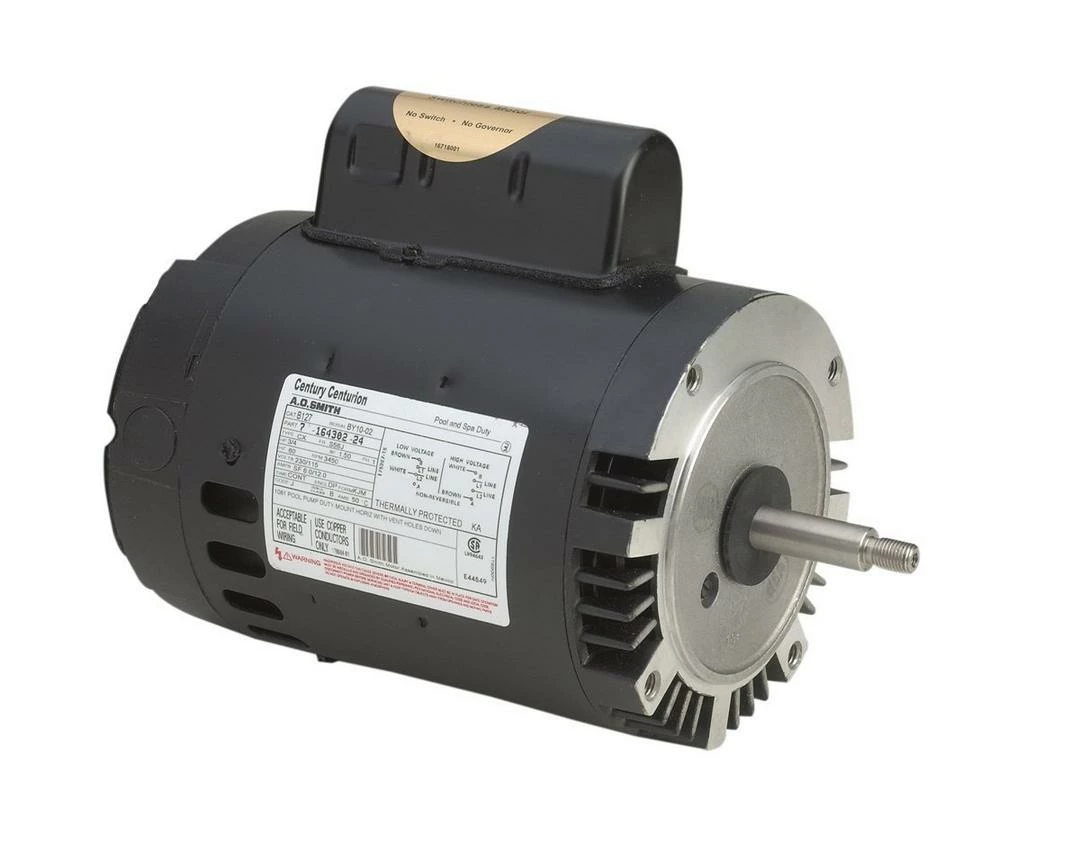 Century A.O. Smith - 56J C-Face 1-1/2 HP Full Rated Pool And Spa Pump Motor, 9.2/18.4A 115/230V 8 Century A.O. Smith - 56J C-Face 1-1/2 HP Full Rated Pool And Spa Pump Motor, 9.2/18.4A 115/230V - Image 6