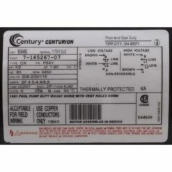 Century A.O. Smith - E-Plus 56Y Square Flange 1/2HP Full Rated Pool And Spa Pump Motor 16 Century A.O. Smith - E-Plus 56Y Square Flange 1/2HP Full Rated Pool And Spa Pump Motor -US Swimming Pool Sales 2024 2HP Full Rated Pool and Spa Pump Motor 2