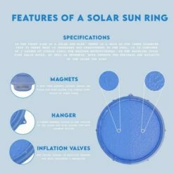 Solar Sun Rings - 5' Round Passive Solar Pool Heating - Sunburst -US Swimming Pool Sales 2024 5 Round Passive Solar Pool Heating Sunburst 11