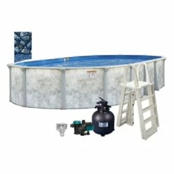 Eden 18'x34' X 52" Oval Above Ground Pool Package -US Swimming Pool Sales 2024 Eden 18x34 x 52 Oval Above Ground Pool Package 7