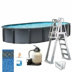 Edge 18'x33' X 52" Oval Above Ground Pool Package