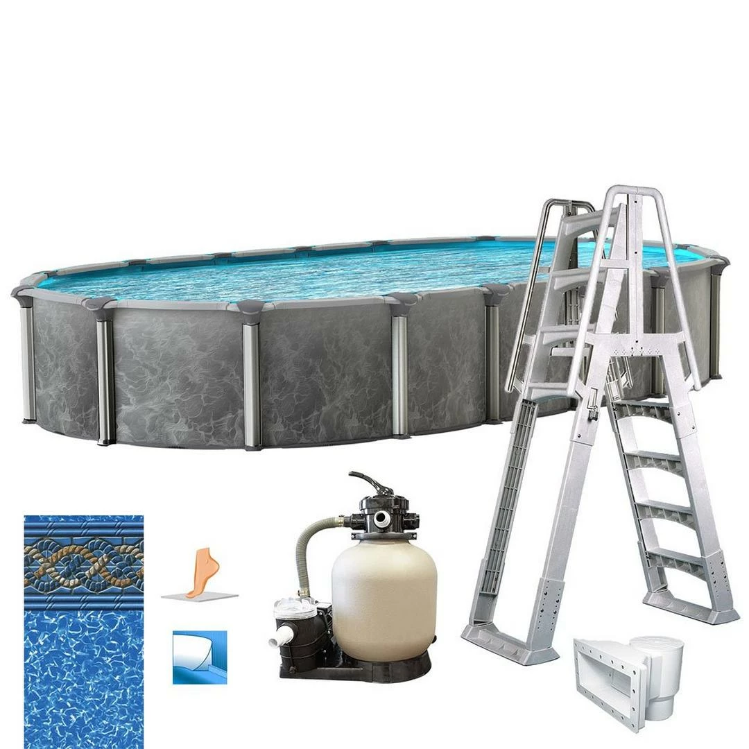 Emotion 18'x33' X 52" Oval Above Ground Pool Package 8 Emotion 18'x33' X 52" Oval Above Ground Pool Package - Image 6