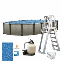 Epic 12'x24' X 52" Oval Above Ground Pool Package -US Swimming Pool Sales 2024 Epic 12x24 x 52 Oval Above Ground Pool Package 3