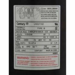 Century A.O. Smith - USQ1102 Square Flange 1 HP Up-Rated 48Y Pool Filter Motor -US Swimming Pool Sales 2024 USQ1102 Square Flange 1 HP Up Rated 48Y Pool Filter Motor 2
